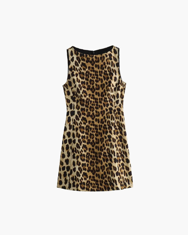 Vestido mini de leopardo Leona