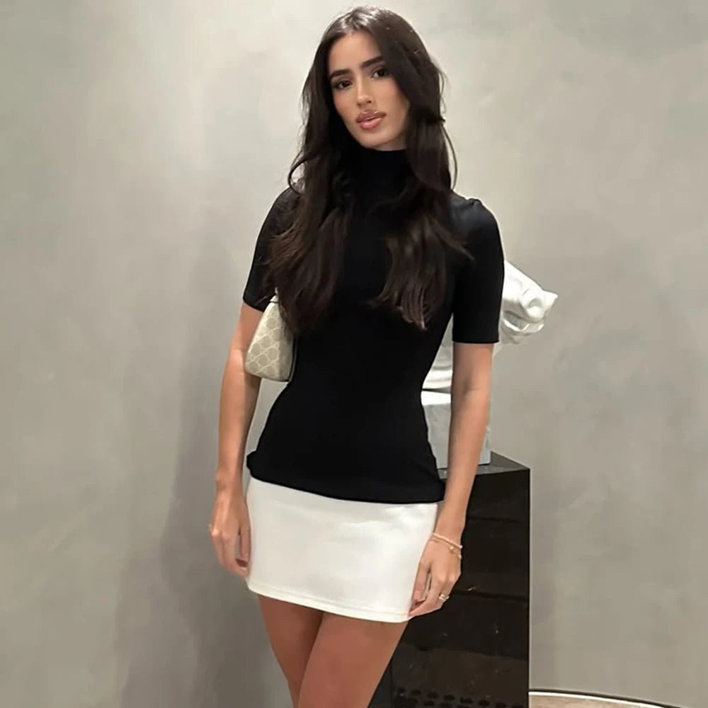 Minivestido de cuello alto Lisbeth