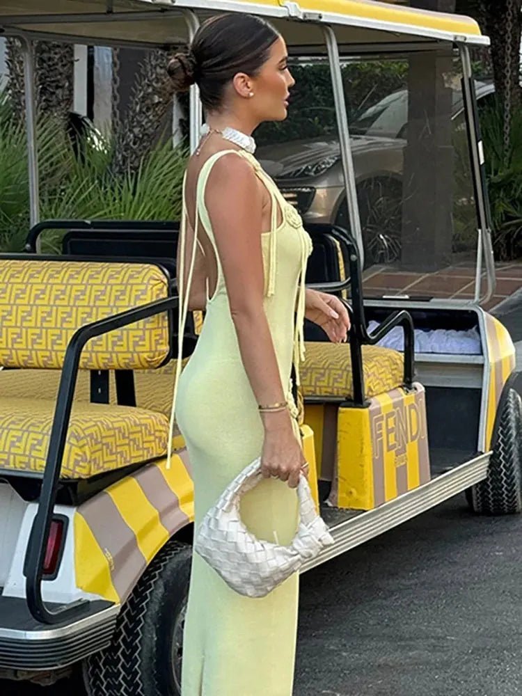 Vestido de punto con flores en 3D para vacaciones Lola