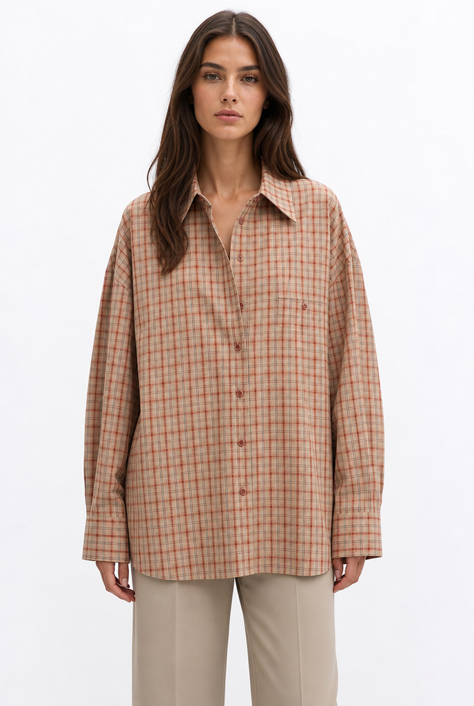 Camisa oversize de cuadros Fenna