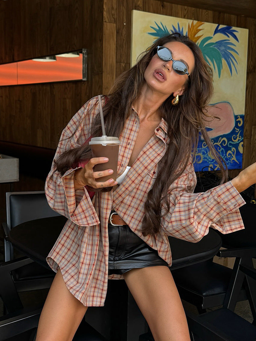 Camisa oversize de cuadros Fenna