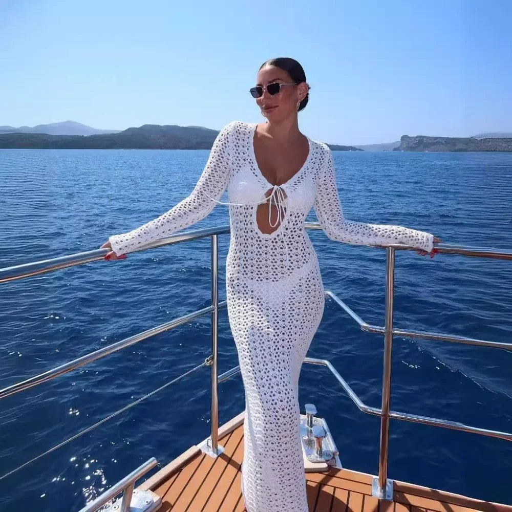 Vestido playero de crochet calado Lori
