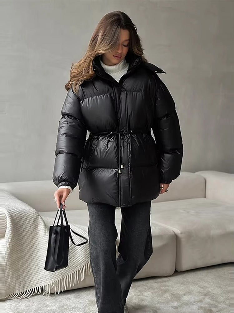 Abrigo acolchado Lorie con capucha y cordón ajustable