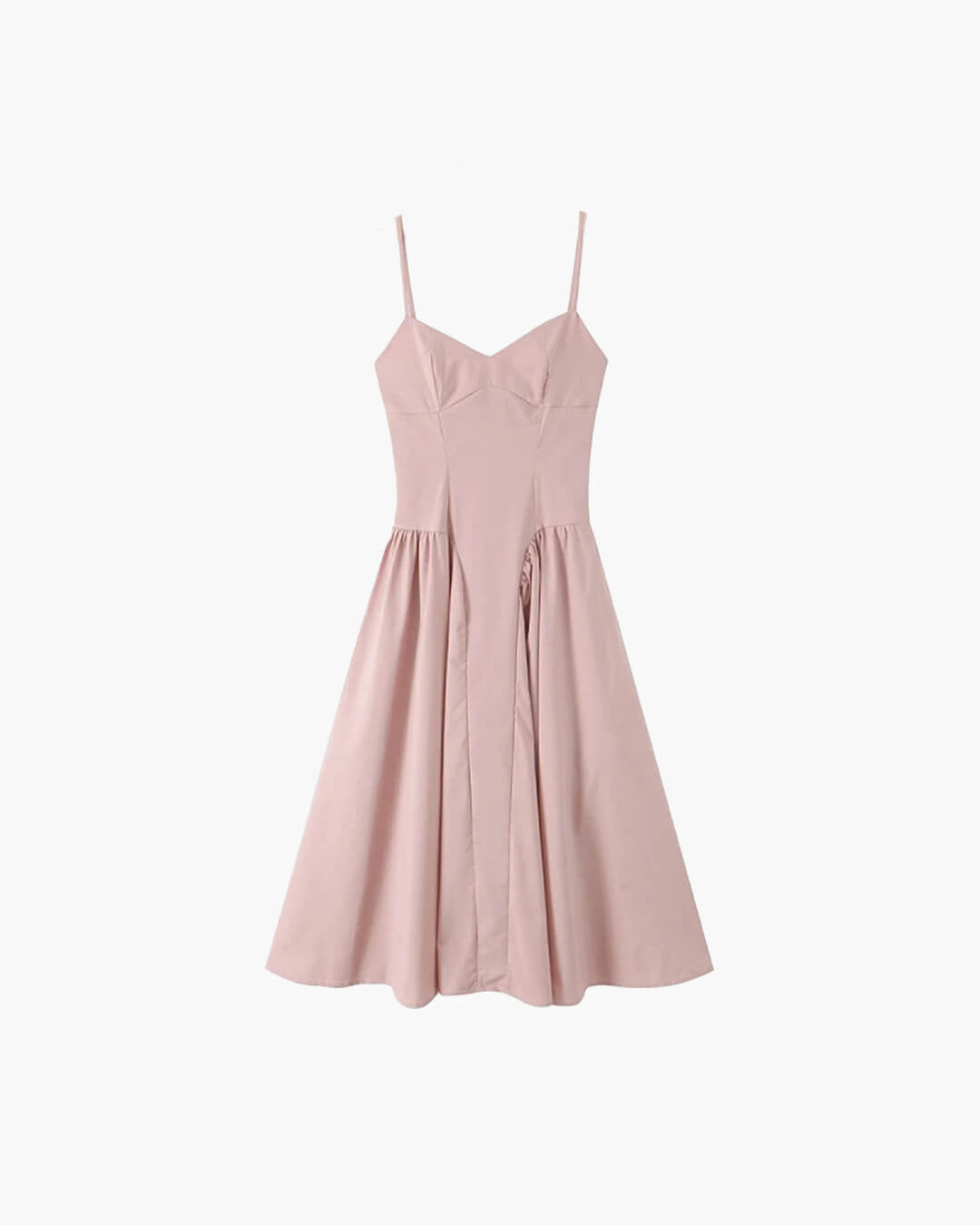 Vestido midi de tirantes con corpiño Luciana