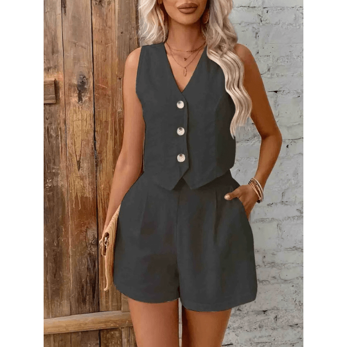 Conjunto Lumi de dos piezas de algodón y lino