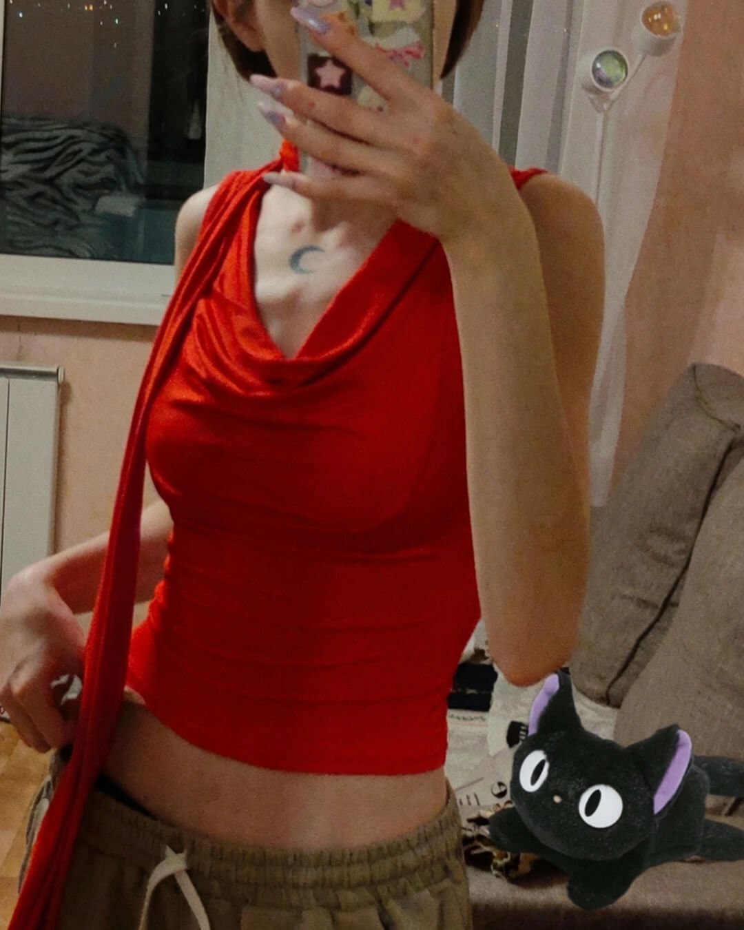 Top sin mangas con lazo en el cuello Lydia