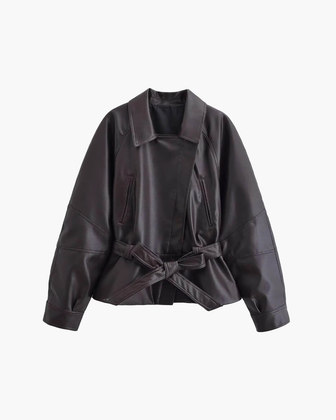 Chaqueta de motociclista de cuero sintético Maggie