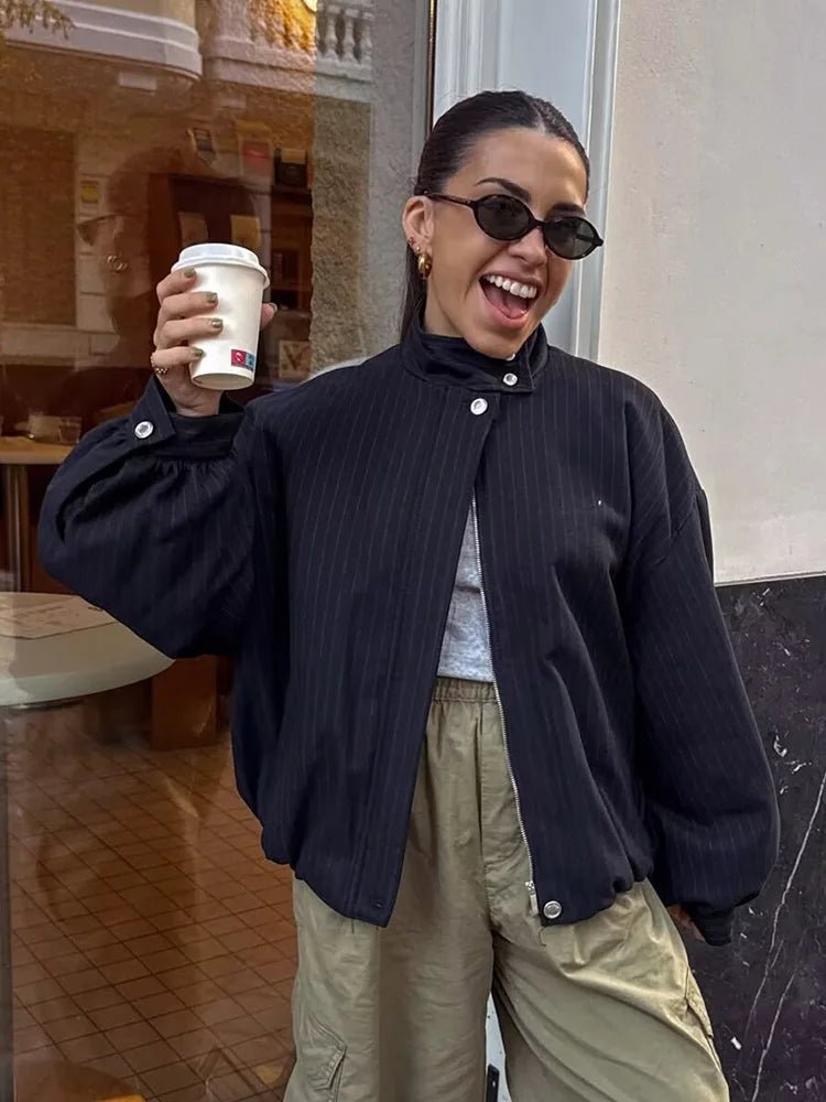 Chaqueta bomber de rayas diplomáticas Magnolia