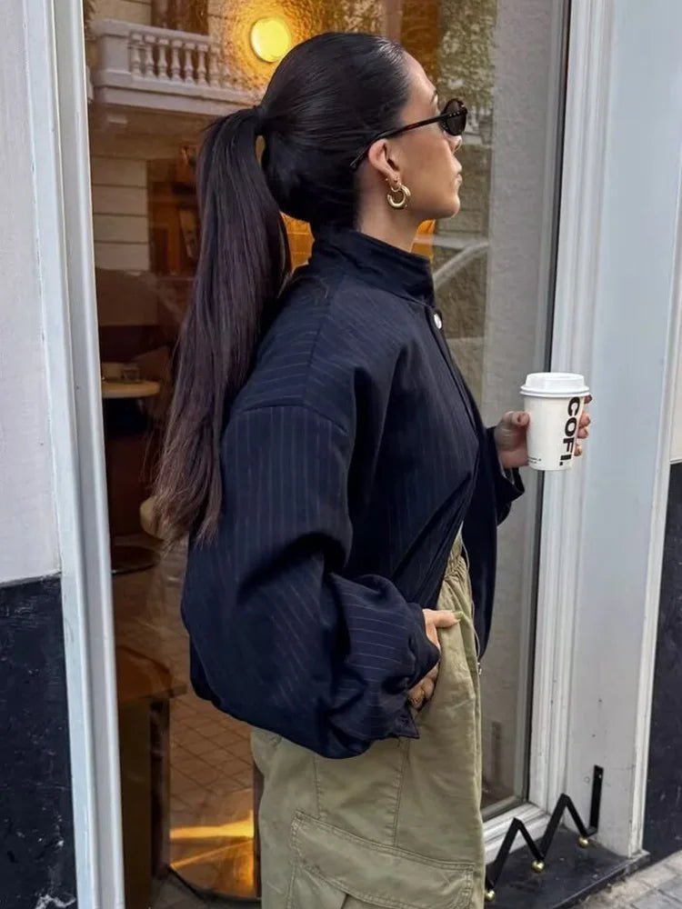 Chaqueta bomber de rayas diplomáticas Magnolia
