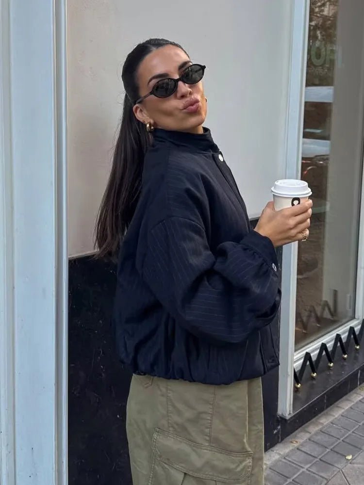 Chaqueta bomber de rayas diplomáticas Magnolia