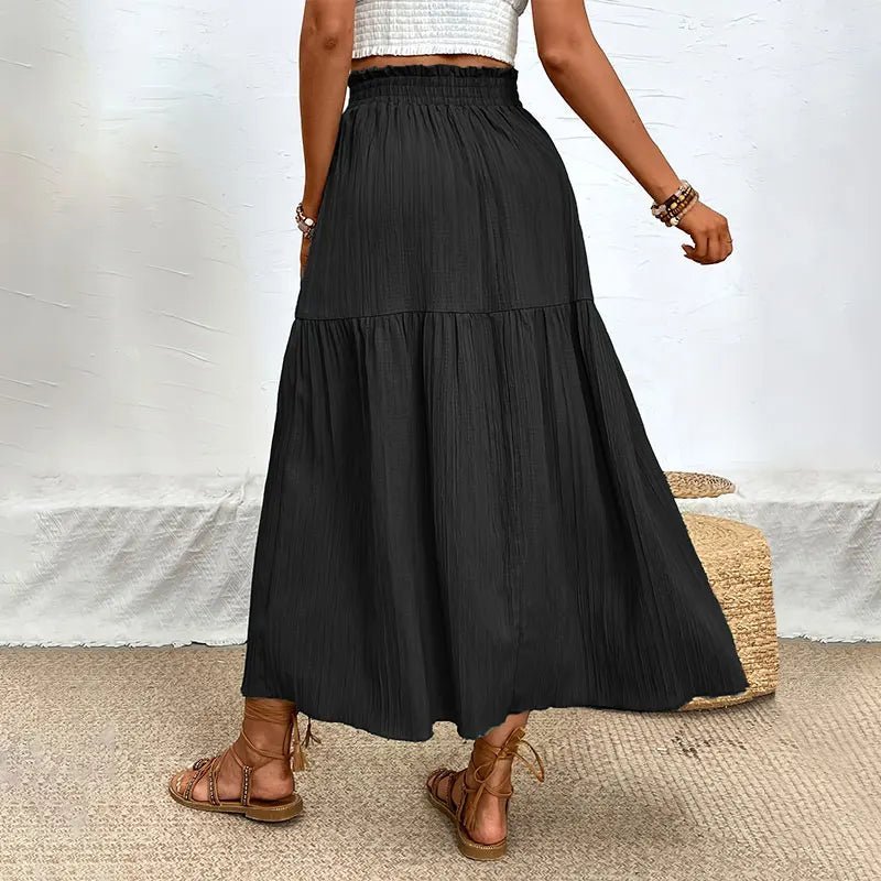 Falda midi bohemia Maia con volantes