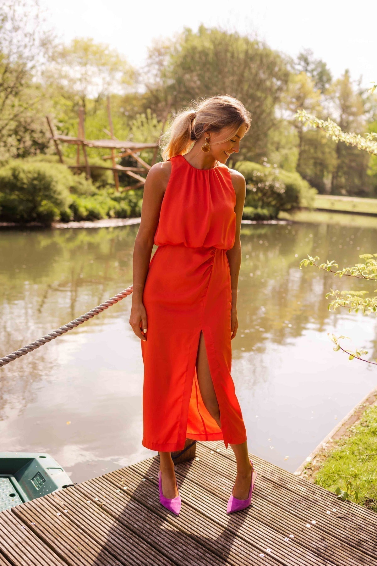 Vestido midi sin mangas Maren
