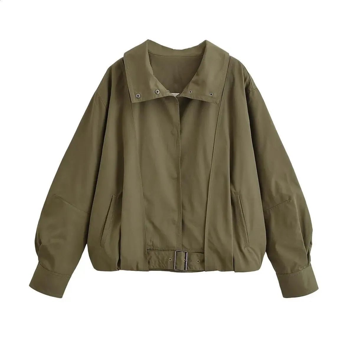 Chaqueta bomber Margot con cinturón y hebilla