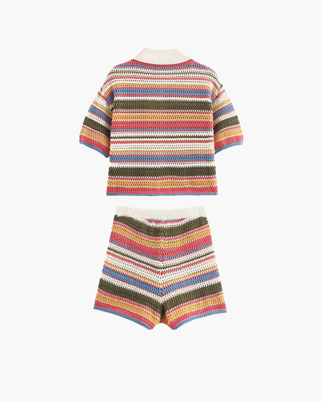 Margot Striped Knit Crop Set