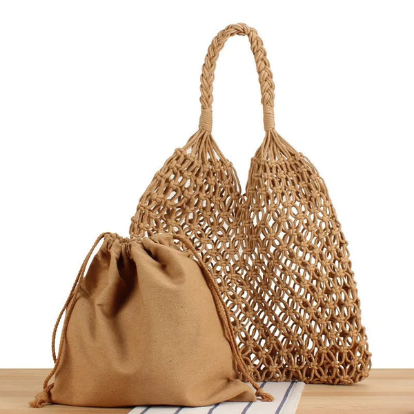 Bolso tote tejido de playa Margot