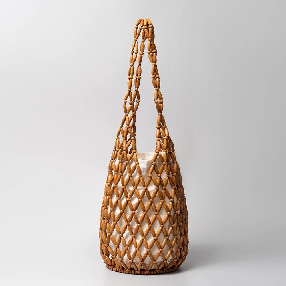 Bolso de mano tejido con cuentas Margot