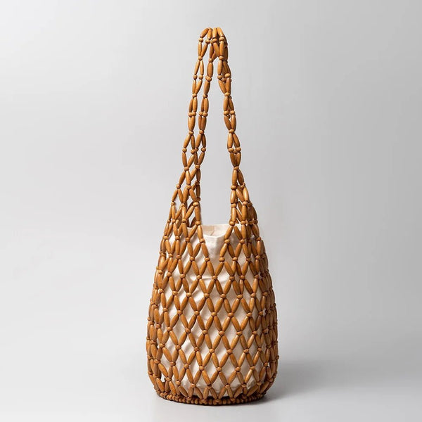 Bolso de mano tejido con cuentas Margot