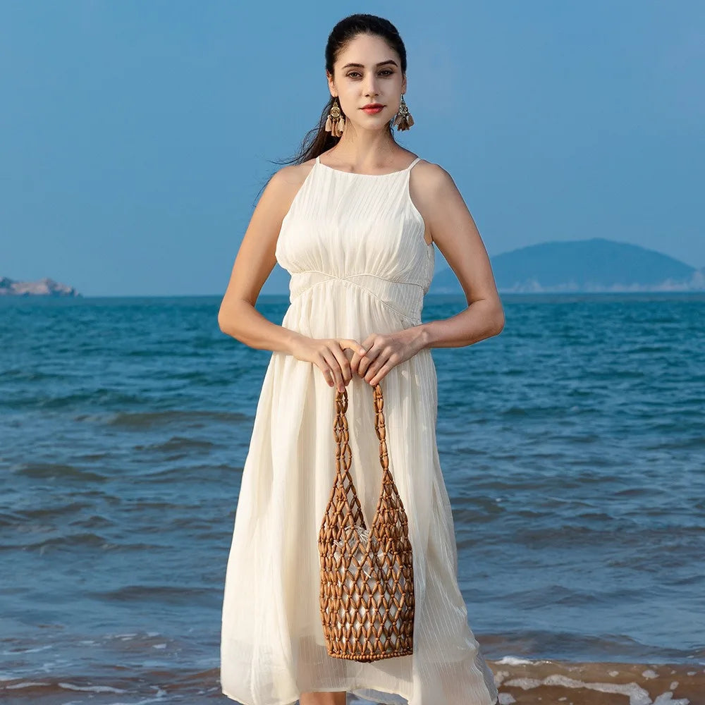Bolso de mano tejido con cuentas Margot