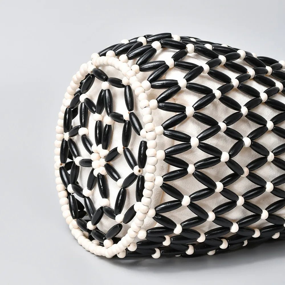 Bolso de mano tejido con cuentas Margot