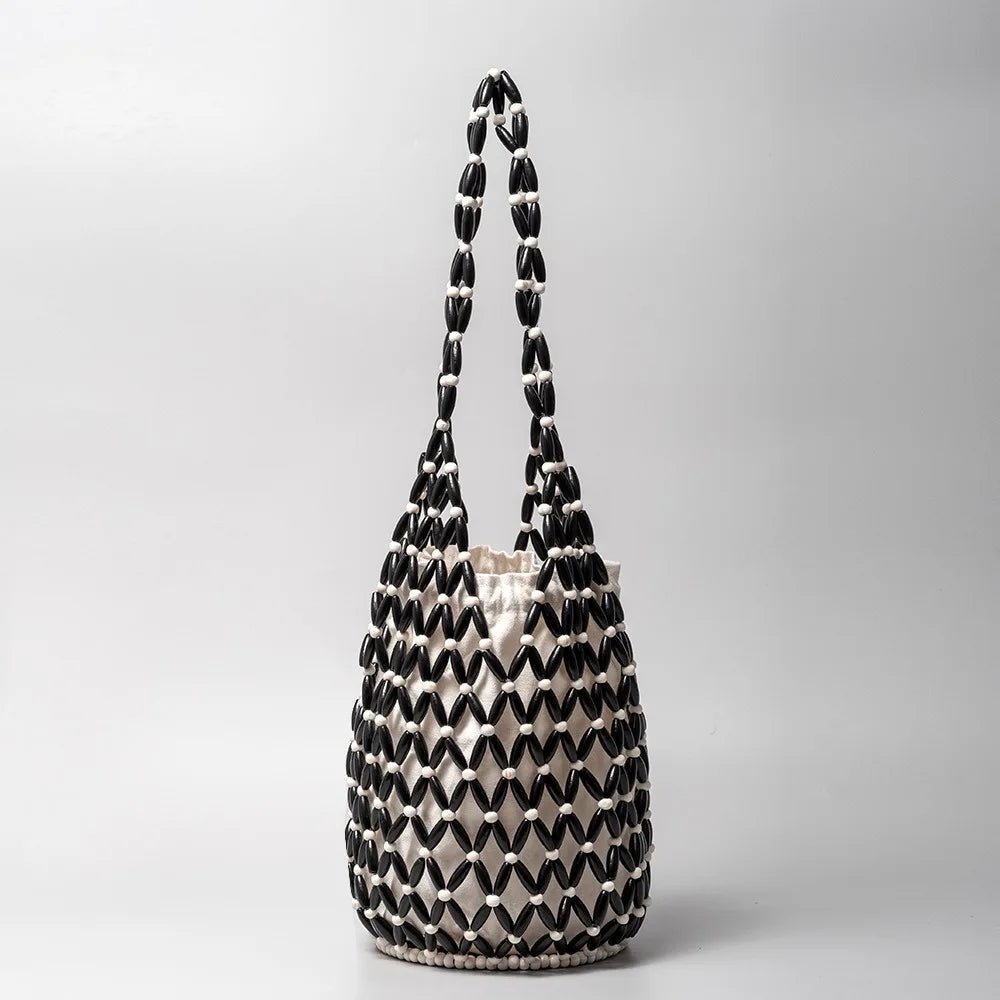 Bolso de mano tejido con cuentas Margot