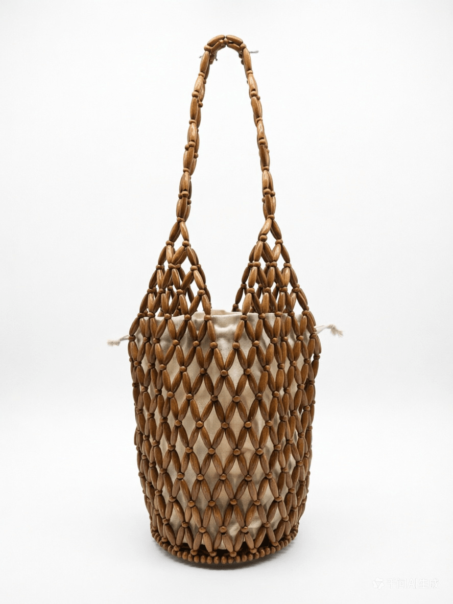 Bolso de mano tejido con cuentas Margot