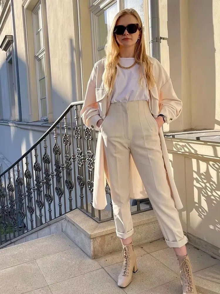 Pantalones de corte lápiz y cintura alta Maricar