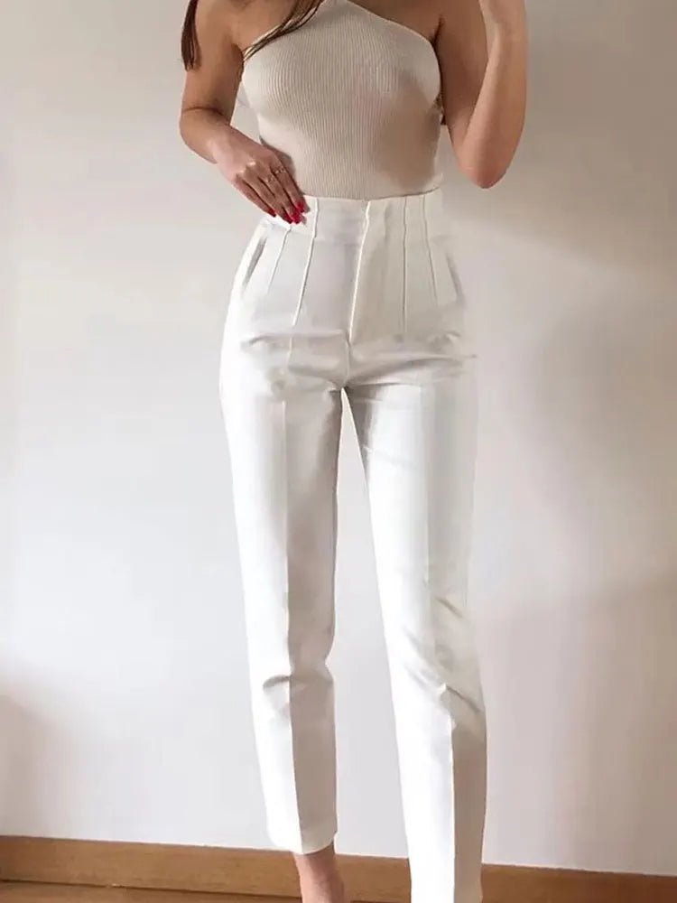 Pantalones de corte lápiz y cintura alta Maricar