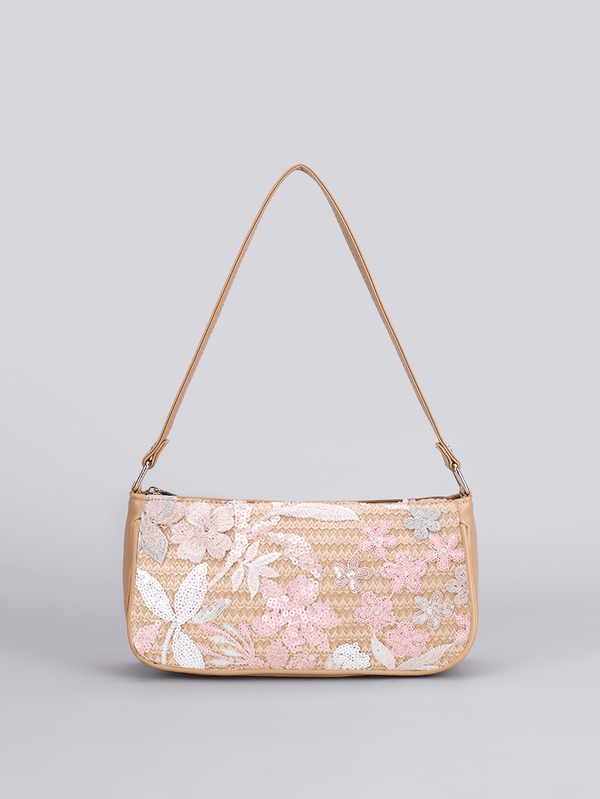 Bolso de hombro con lentejuelas bordadas Marina