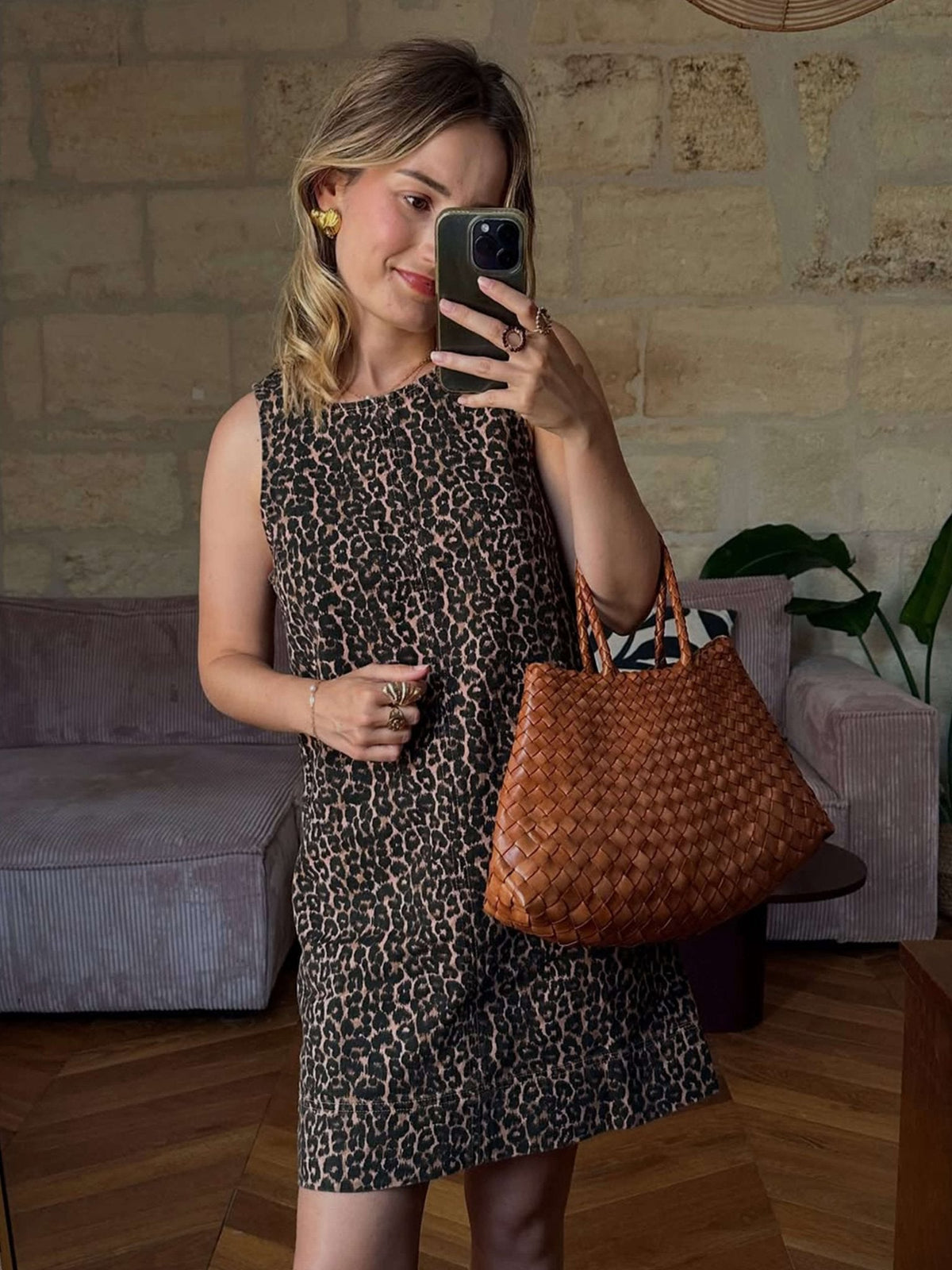 Bolso mediano trenzado de piel vegana Marissa
