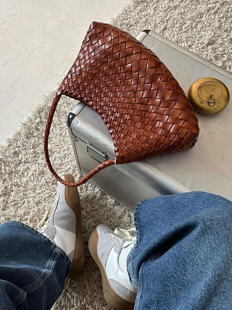 Bolso pequeño trenzado de piel vegana Marissa