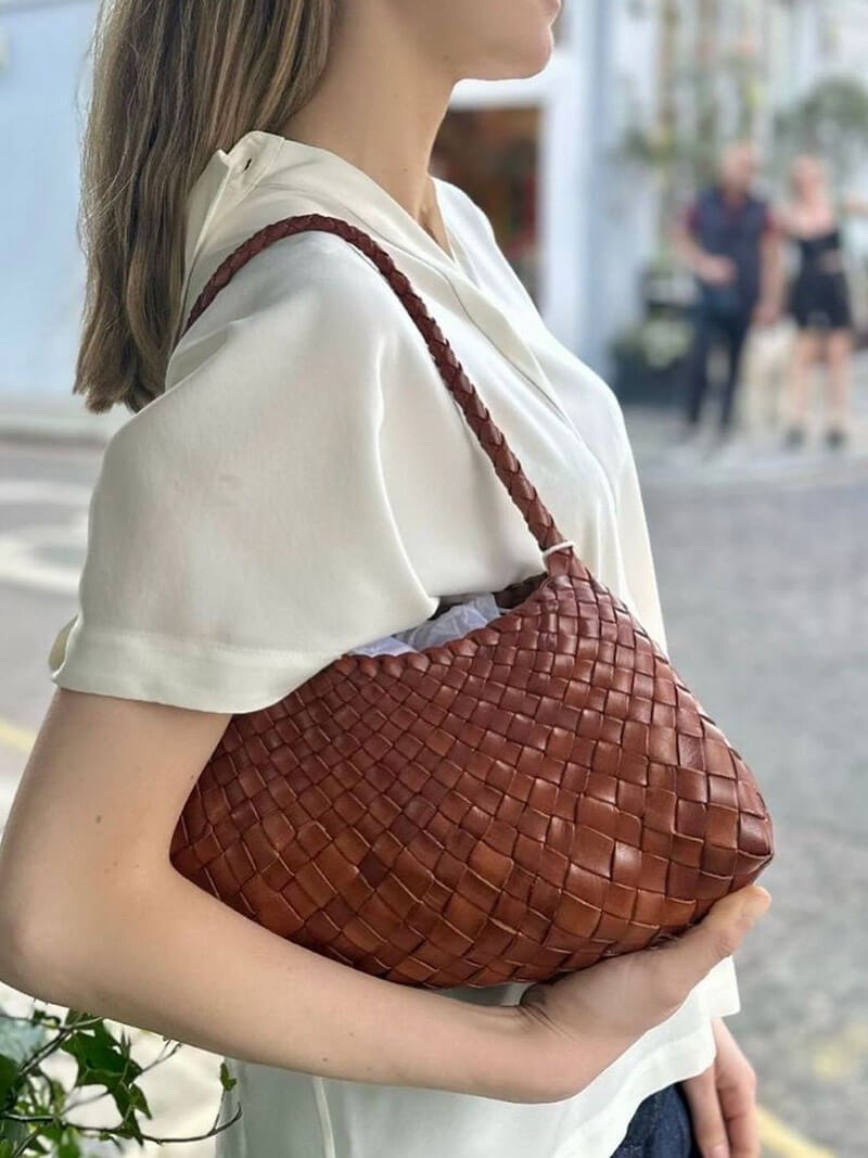 Bolso pequeño trenzado de piel vegana Marissa