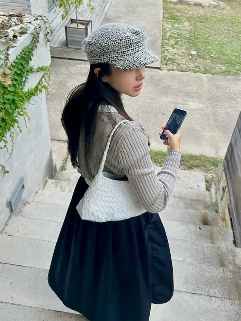 Bolso pequeño trenzado de piel vegana Marissa