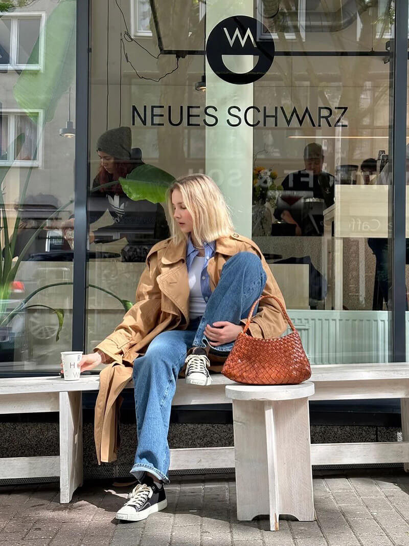 Bolso pequeño trenzado de piel vegana Marissa