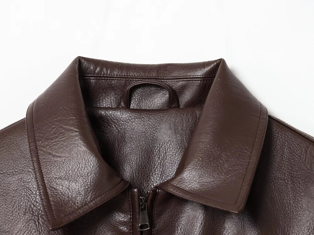 Chaqueta de piel sintética con cremallera Marivic