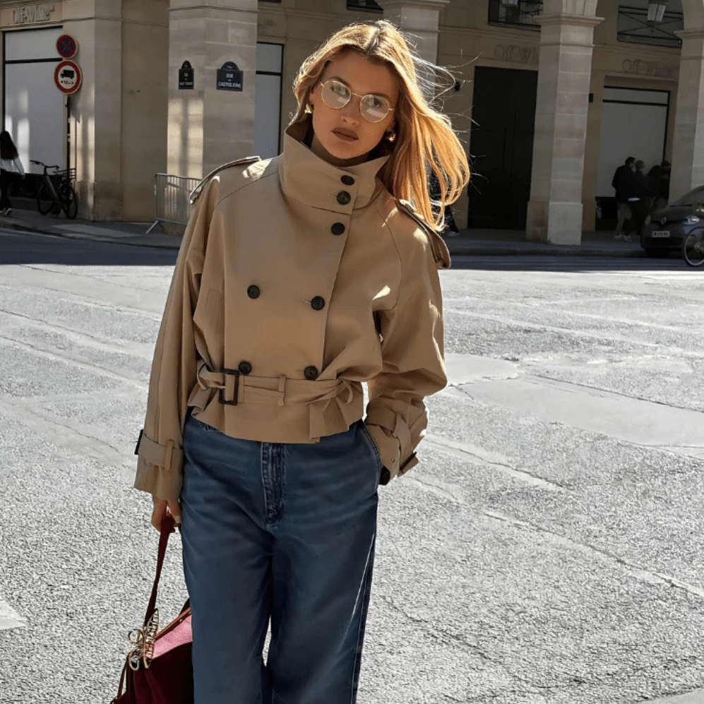 Marlene Cropped Trench Coat
