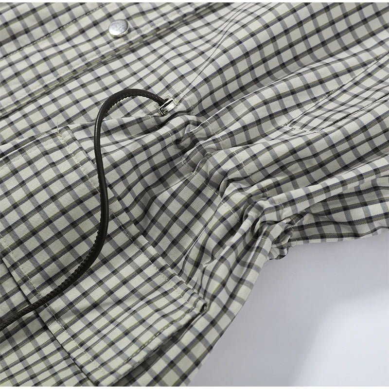 Chaqueta de cuadros con cremallera Marnie