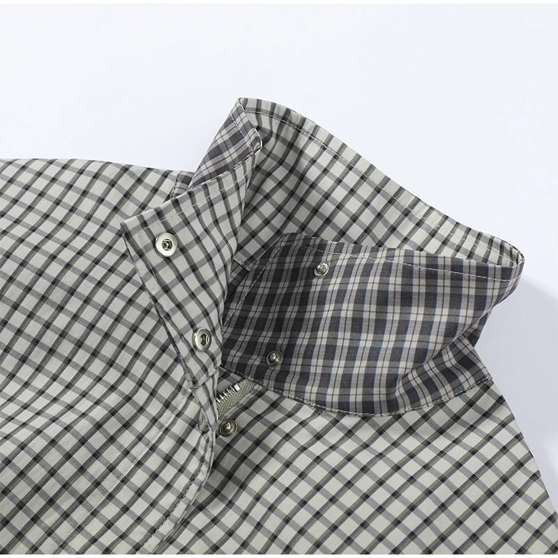 Chaqueta de cuadros con cremallera Marnie