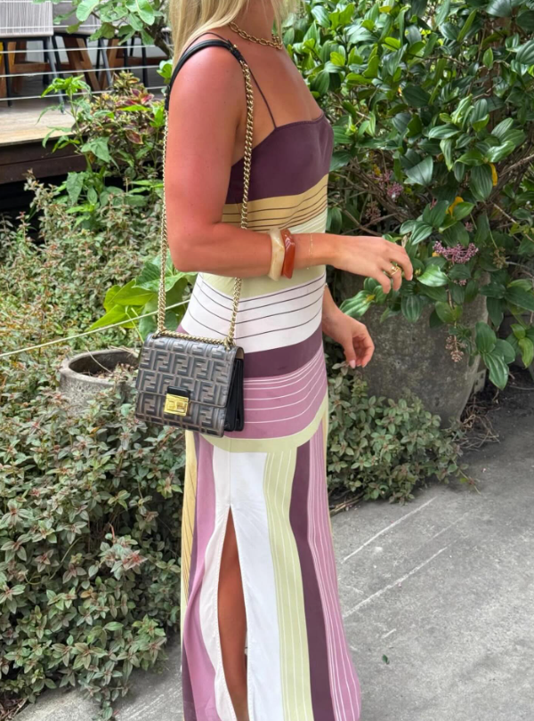 Vestido midi de punto a rayas Martha