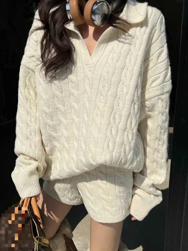 Conjunto de punto de 2 piezas con polo Maureen