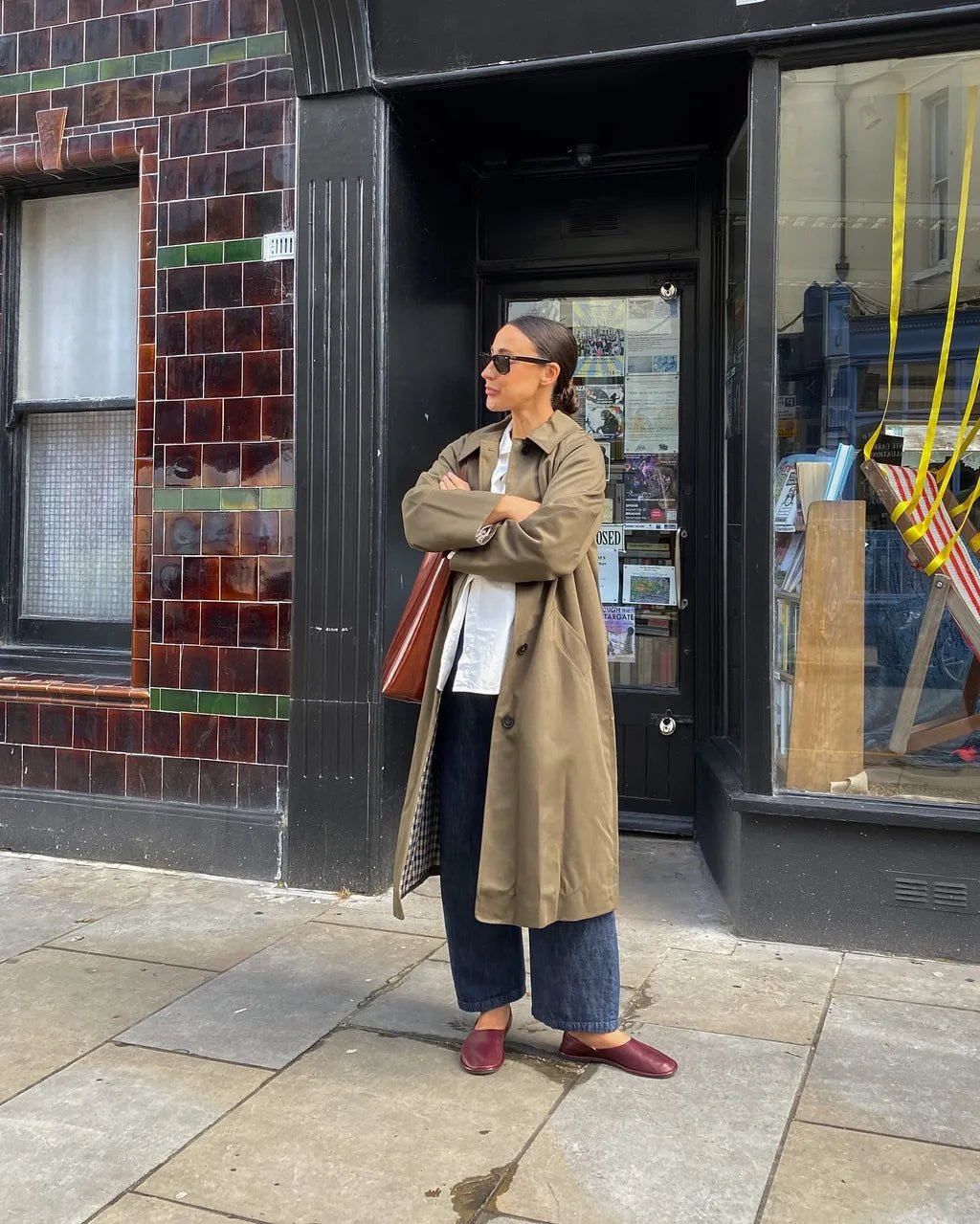Mavy Long Button Trench Coat