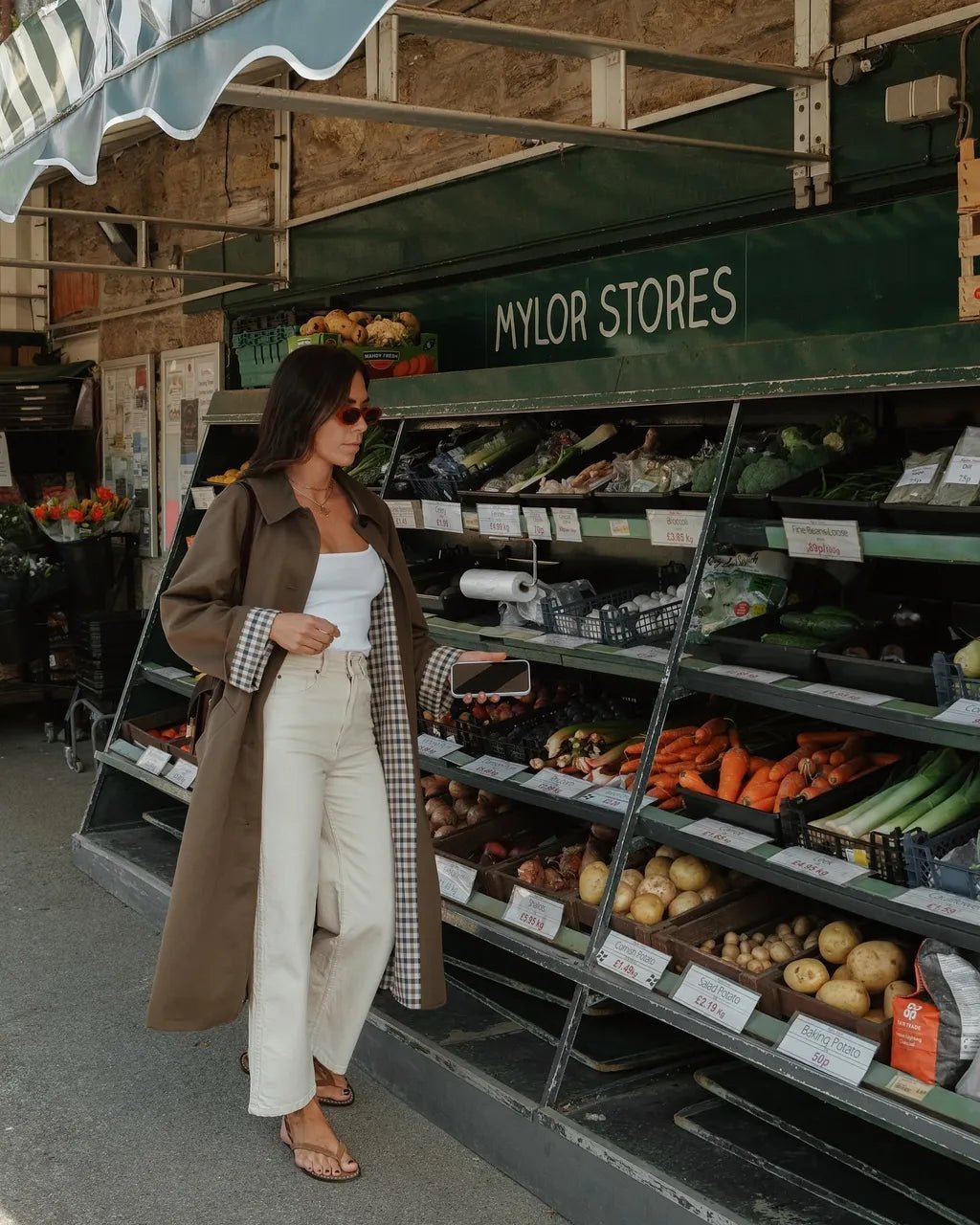 Mavy Long Button Trench Coat