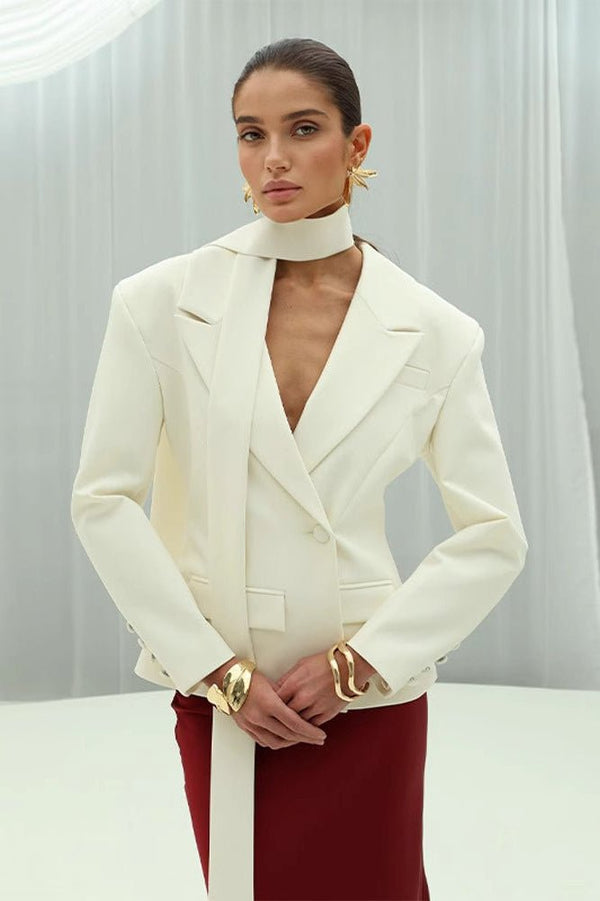 Blazer con cuello tipo bufanda Maxine