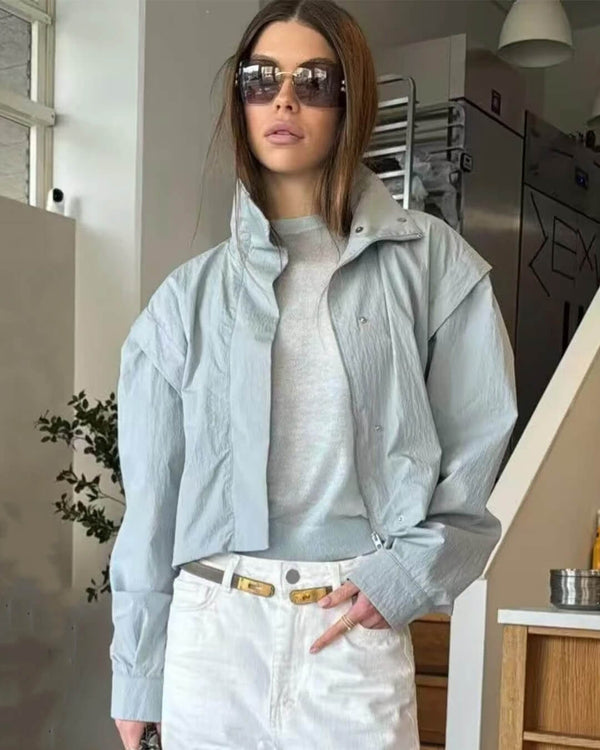 Chaqueta corta Melisande de cuello alto