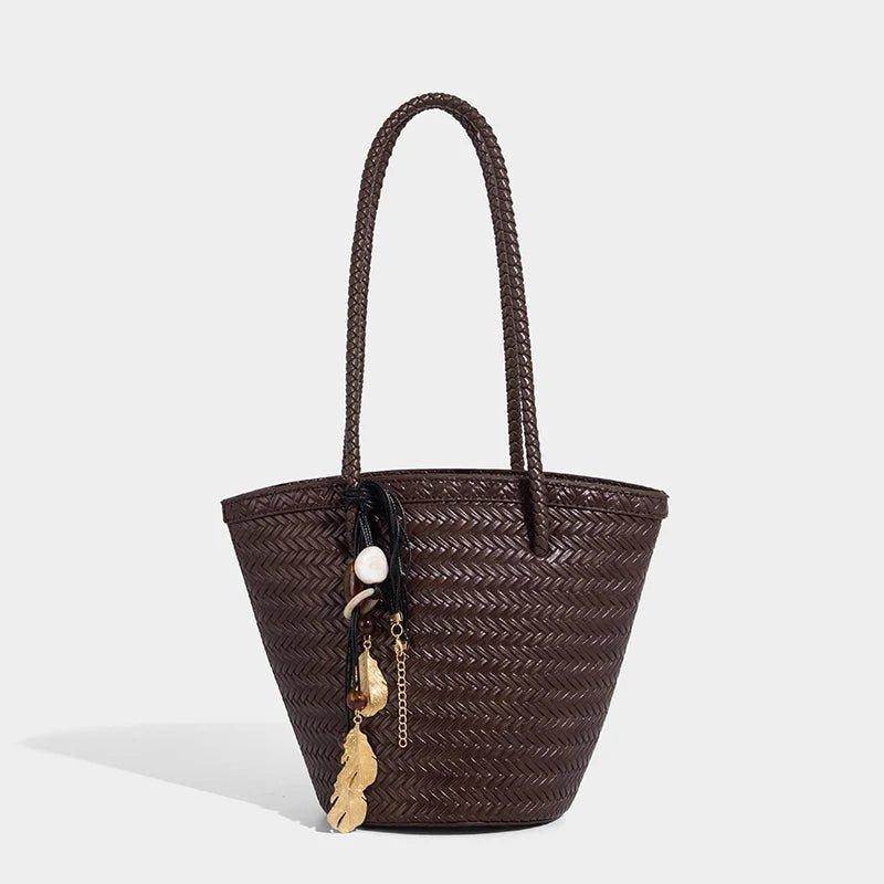 Bolso cubo tejido Meryl con monedero