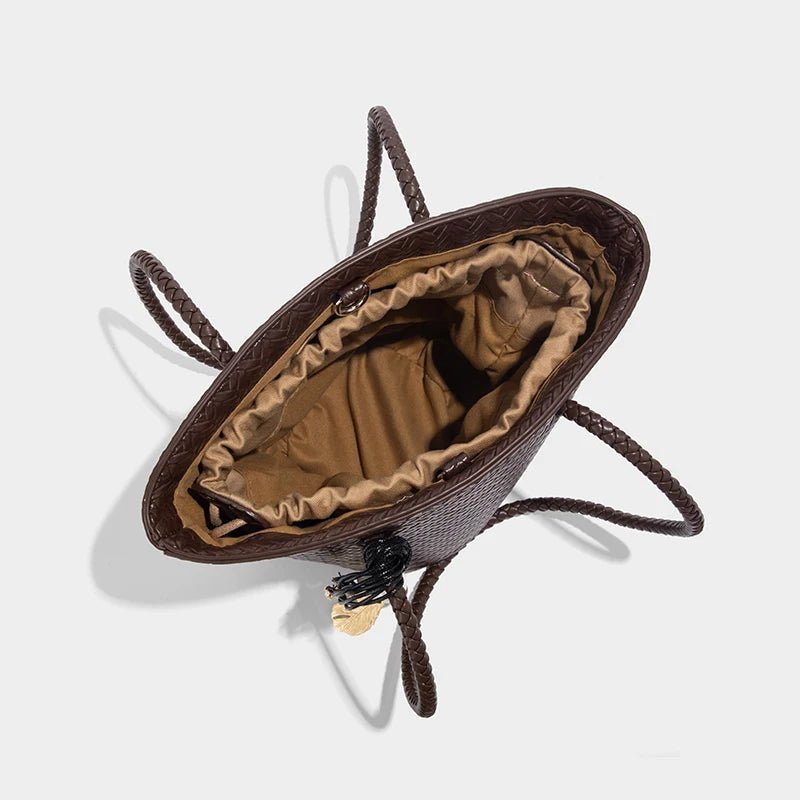 Bolso cubo tejido Meryl con monedero