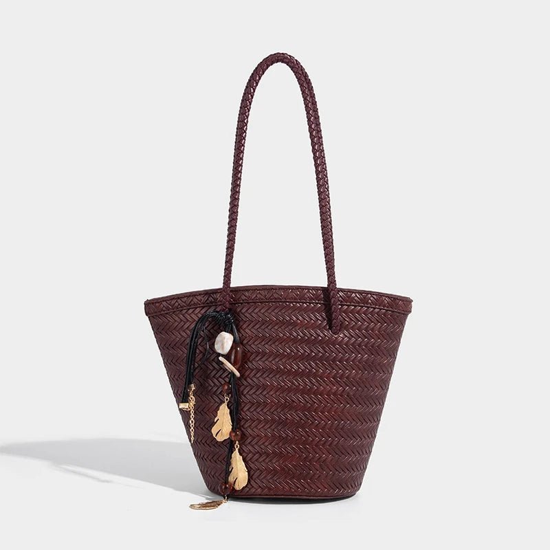Bolso cubo tejido Meryl con monedero