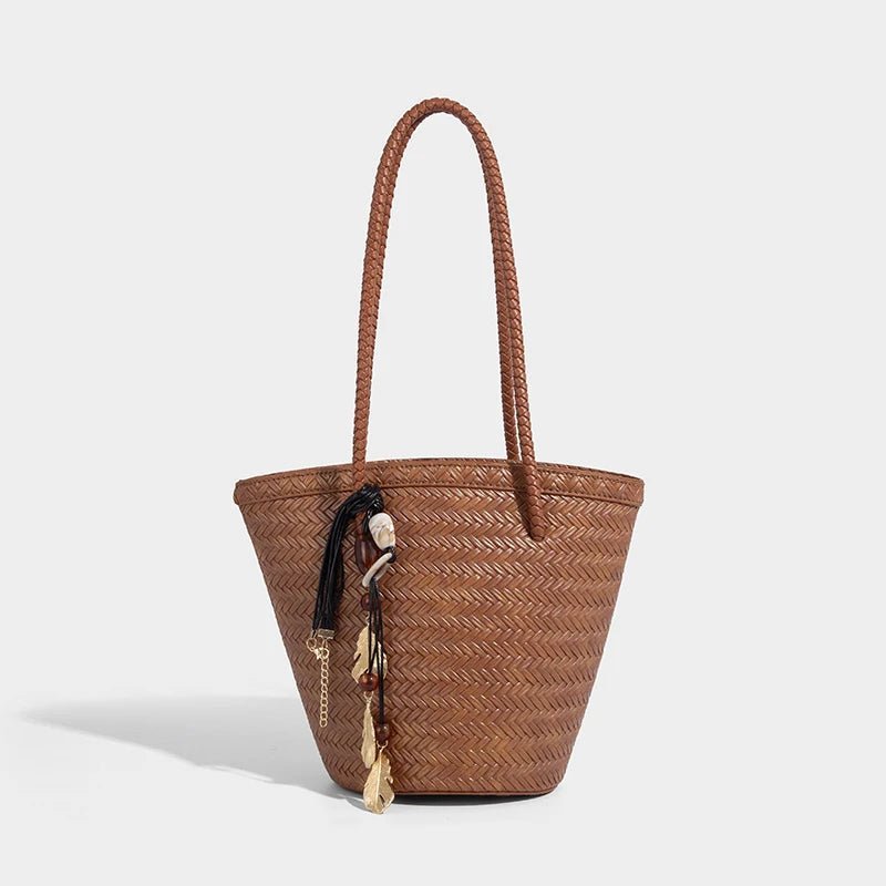 Bolso cubo tejido Meryl con monedero