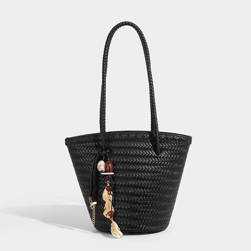 Bolso cubo tejido Meryl con monedero