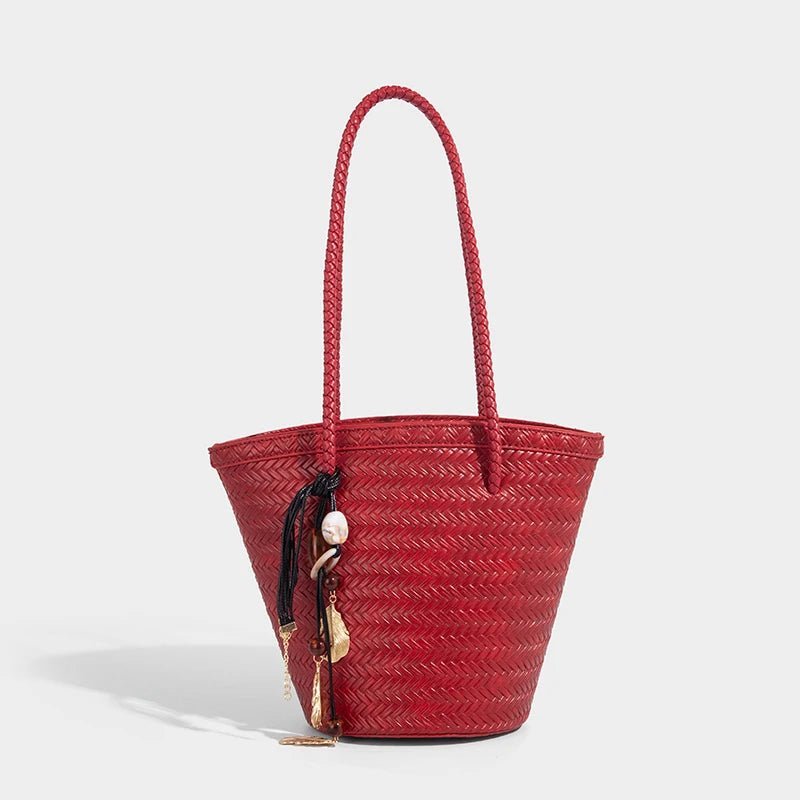 Bolso cubo tejido Meryl con monedero