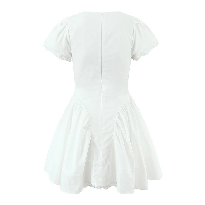 Minivestido con lazo y escote en V Mia